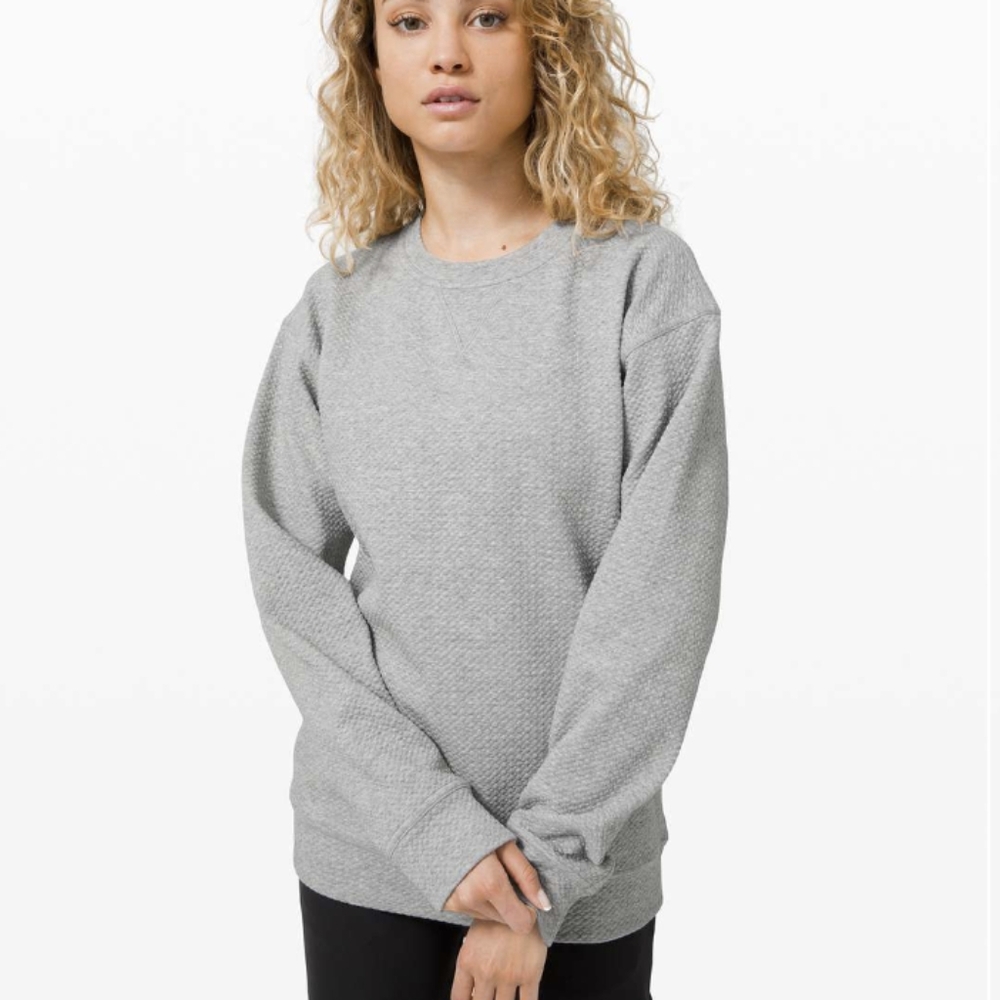 Lululemon All Yours Crew *Bubble Dot Heathered Core Light Grey / White